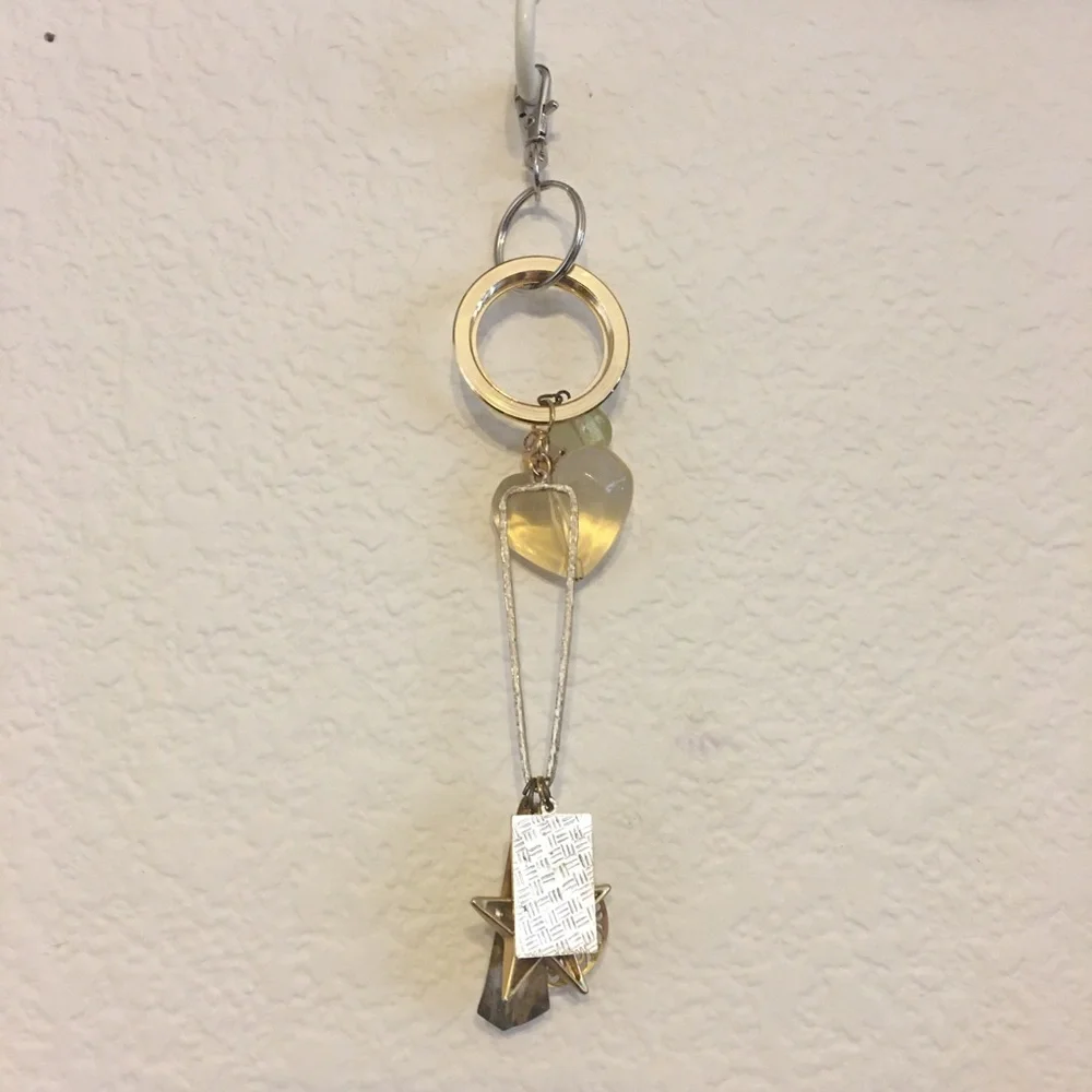 Vintage repurpose salvaged estate gem keychain